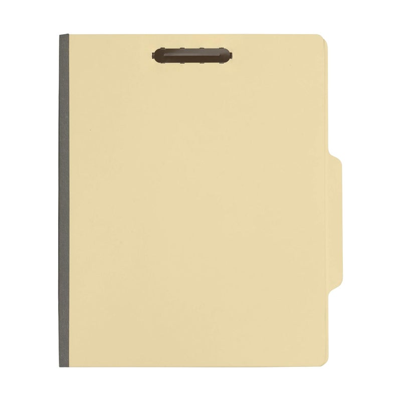 The File King Two Divider Manila Classification File Folder - Letter Size | 10 Pack | 2/5 ROC Top Tab | 1" Expansion | 2" Fastener Prongs | Made in America - Image 1